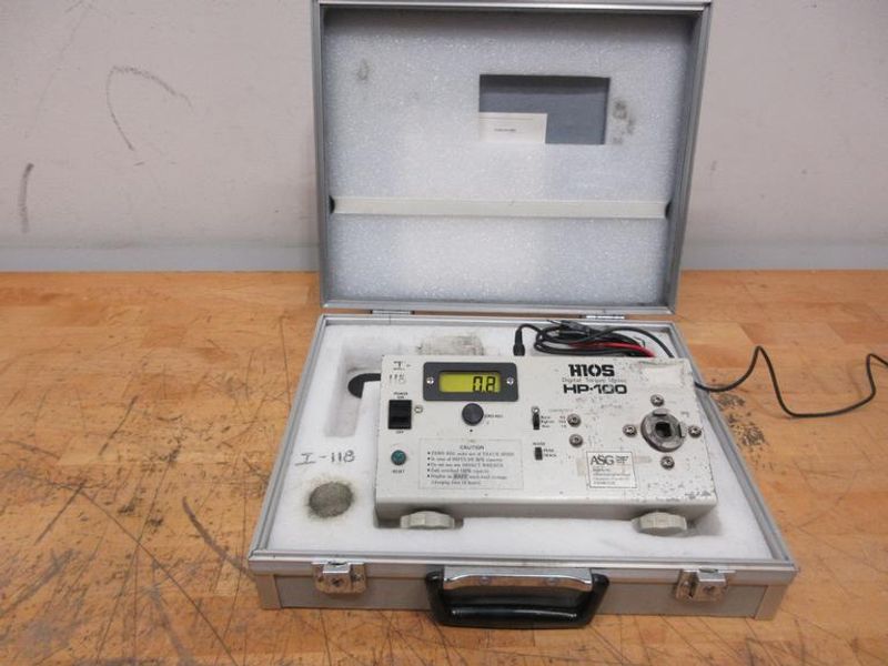Hios HP-100 Digital Torque Meter with Accessories Cable & Carrying Case- Auction Item