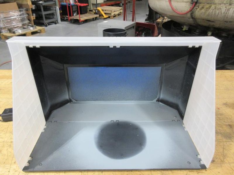 Portable Airbrush Spray Booth Station with LED Lights, 25W Fan, 6' Exhaust, 22.25"x19"x14" Hobby Airbrush- Auction Item