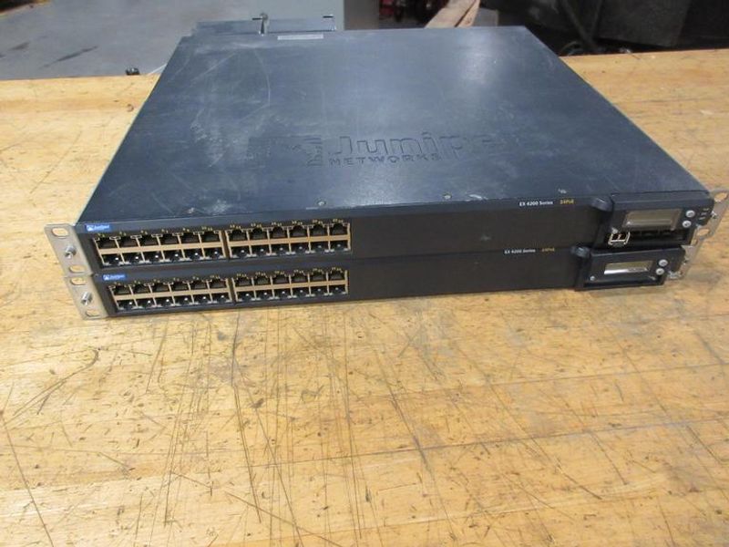 Juniper EX 4200 Series 24-P Rack Mountable Ethernet Switch (2)- Auction Item