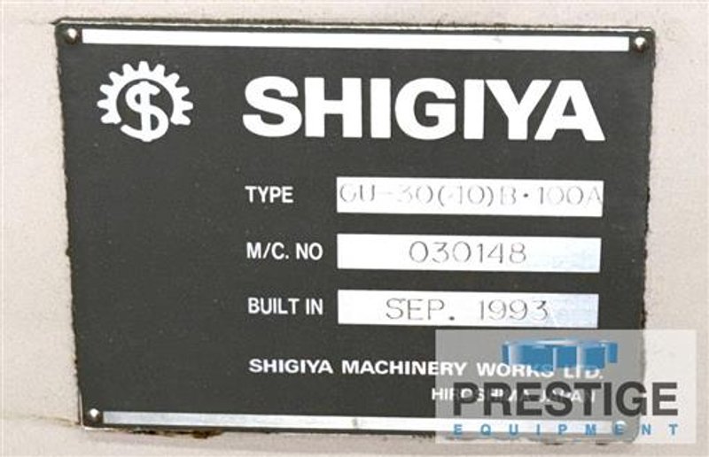 Shigiya GU-30(40)B-100A, 15.74" Swing, 39.4" CC, 10" Mag Chuck, Internal Attachment, Tailstock, Steady, 1993 #32865