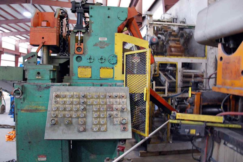 24" x .187" LITTELL Coil Flattener with Peeler, Crop Shear and Feeder