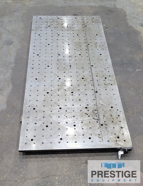 125.5" x 54.5" x 1.5" Drilled & Tapped Steel Fixture Plate, #43889