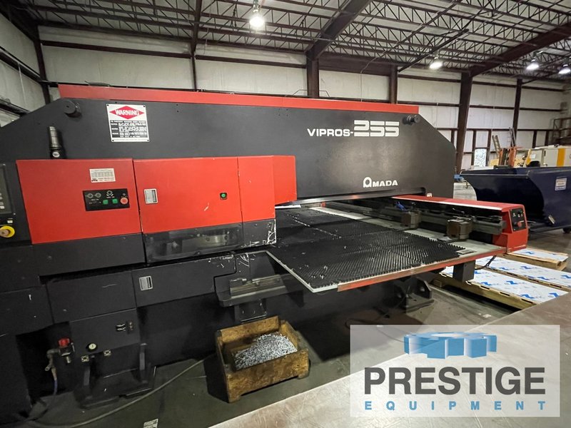 22 Ton Amada Vipros 255, 50" x 50" travel, (31)  Station, (2) Auto Index, Brush Table, #44028