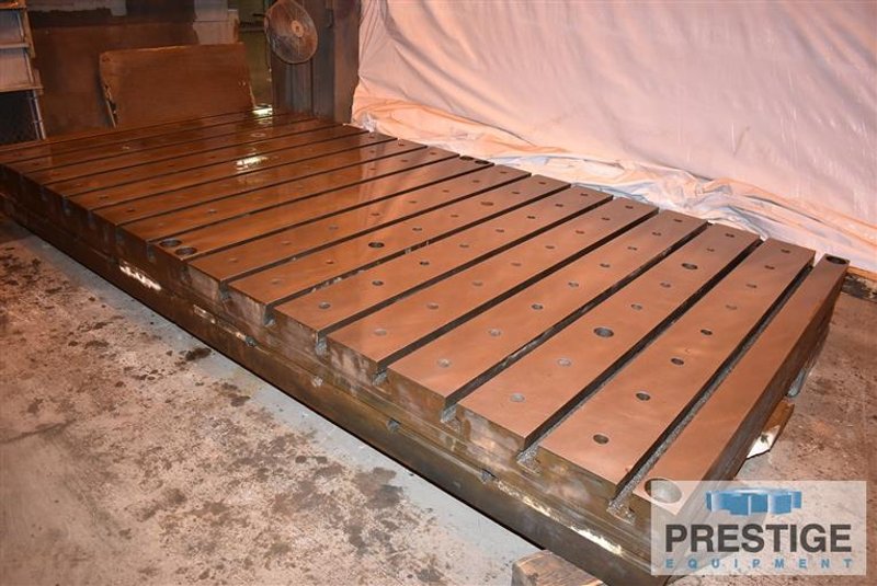96" x 96" x 15" T-Slotted, 8 T-Slots on 12" Centers, 15" Thick, Cast Iron, Matched, 2-Available, #30434