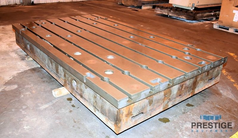 69" x 118" T-Slotted Floor Plates, 14" Thick, Cast Iron, (4) Available, Matched, #30291