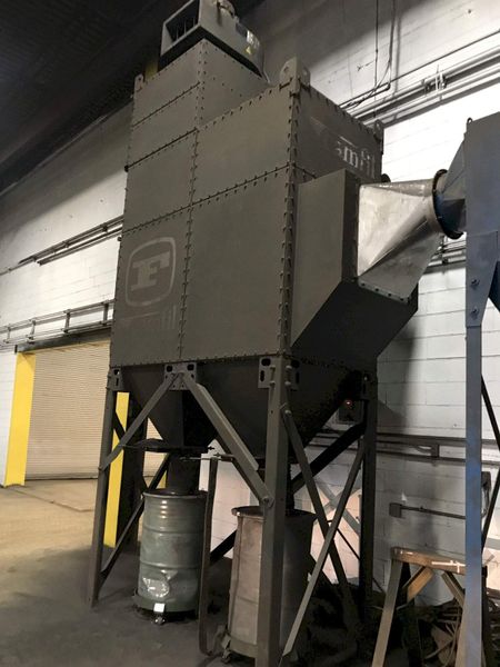 PANGBORN 4 WHEEL PLATE BLAST CLEANING LINE: STOCK #71706