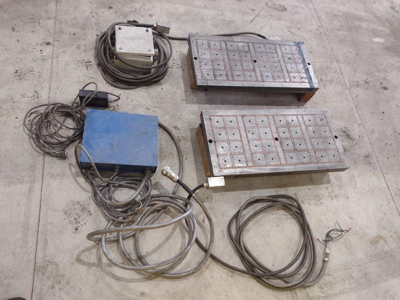 14" x 29" TECNOMAGNETE MODEL #QX408UMK6 MAGNETIC SURFACE CHUCK & CONTROLS: STOCK #20552