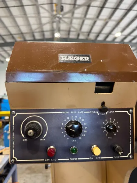 HAEGER HP6-B  6 Ton Hydraulic Insertion Press & Autofeed Bowl USA #7676