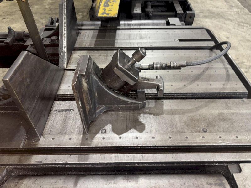 18” X 20” MARVEL MODEL #81/M4 AUTOMATIC MITRE HEAD VERTICAL BAND SAW & FEED TABLE: STOCK #23277