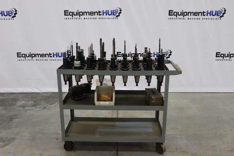 (36) Assorted CAT 50 Tool Holders in Cart