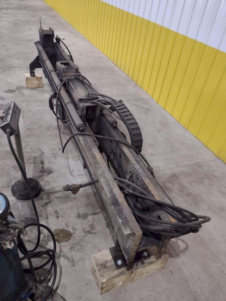 72" WIDE BEAM ENERPAC HYDRAULIC CLAMPING FIT-UP TACKING PRESS, FOR WELDING I-BEAMS: STOCK #20541