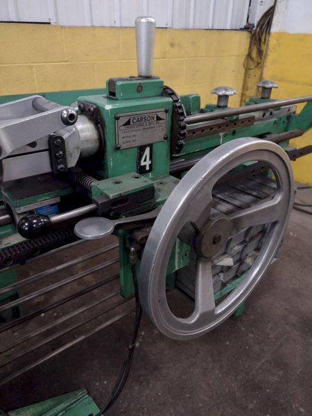 4-1/8" X 48" CARSON MODEL CHP-1H TUBE END PUNCH FORMING MACHINE: STOCK 17891