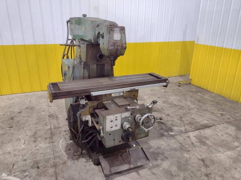 #2 CINCINNATI MODEL #207 HORIZONTAL MILL WITH VERTICAL TOOLMAKERS OVERARM: STOCK #22270