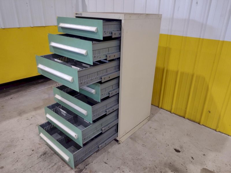 7 DRAWER VIDMAR INDUSTRIAL STORAGE CABINET 30" X 27.5" X 59": STOCK  #21502 (24 AVAILABLE)
