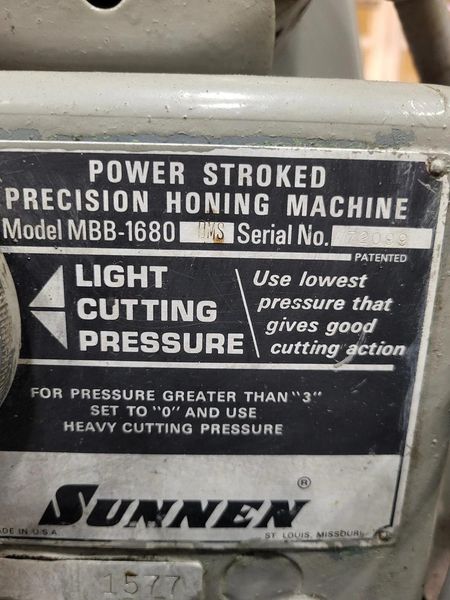Sunnen Model MBB-1660 Hone