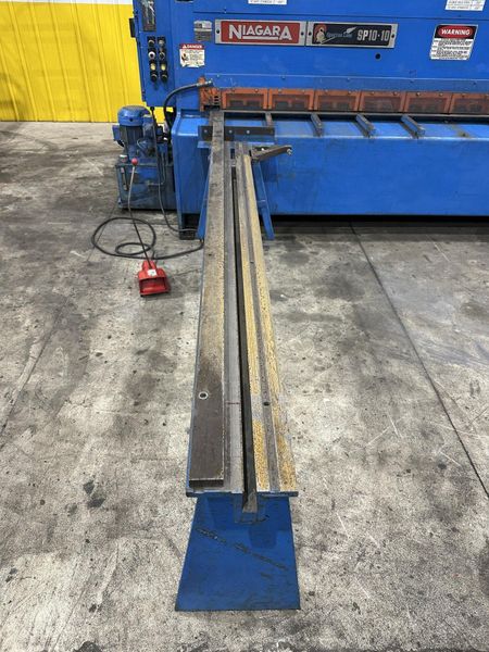 10' X 10 GAUGE NIAGARA MODEL #SPARTAN SP10-10 HYDRAULIC SHEAR: STOCK #22633