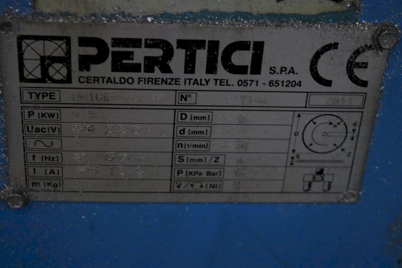 PERTICI UNIVER 402IP DOUBLE HEAD TRAVELING MITER SAW: STOCK #75312