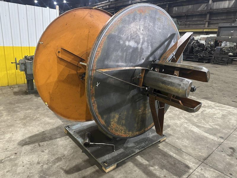 4,000 LBS x 20" AMERICAN STEEL LINE MODEL #60 DOUBLE END PULL OFF UNCOILER COIL REEL: STOCK #230