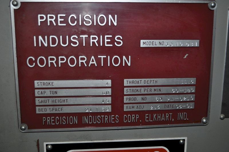60 TON PRECISION OBI PRESS