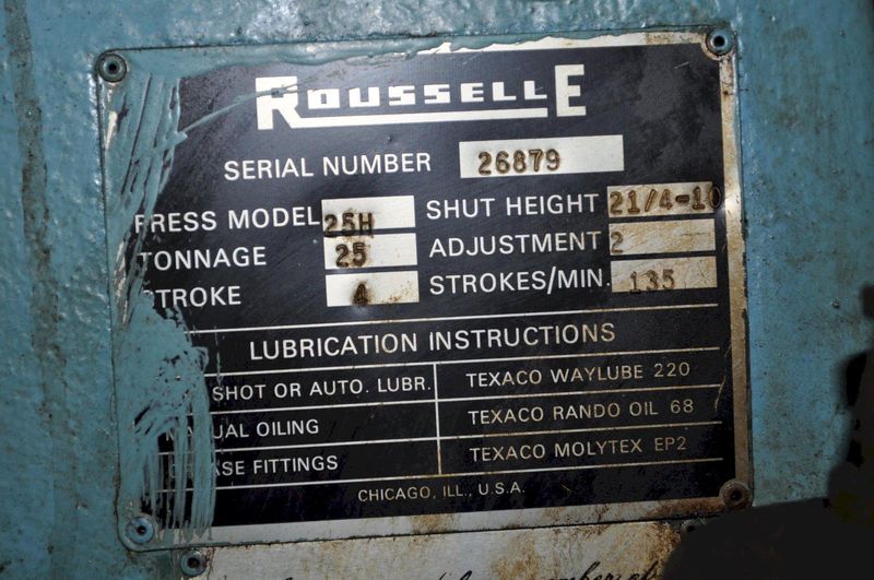 25 TON ROUSSELLE HORN PRESS