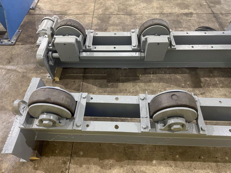 20,000 LB (10 TON) ARONSON MODEL #WRD10 POWERED TANK TURNING ROLLS, DRIVE & IDLER: YOBRO #25144