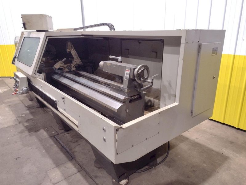 20" X 80" NARDINI MODEL LOGIC 250G CNC FLAT BED LATHE TURNING CENTER, 3.125" HOLE: STOCK #19739