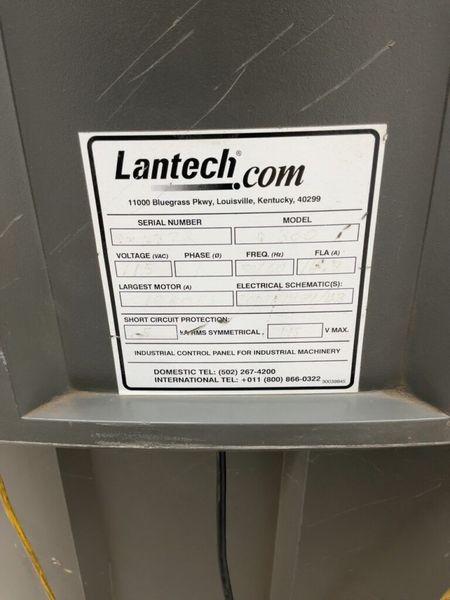 Lantech Q-300 3,500 lb Semi-Automatic Extended 12′ Height Pallet Stretch Wrapper, 8′ Turntable