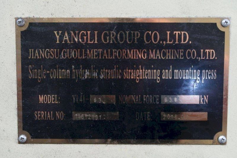 63 TON YANGLI 2018 GAP FRAME HYDRAULIC PRESS