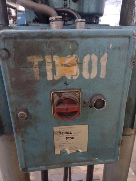 6-3/4" T-DRILL MODEL #T-150 PIPE COLLARING MACHINE WITH T-DRILL EC-150 END PROCESSING ATTACHMENT
