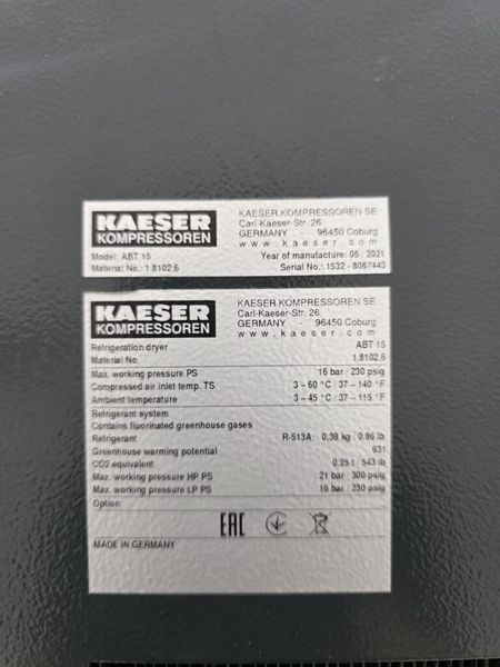 Kaeser Aircenter SM 7.5 Rotary Screw Air Compressor (2021)