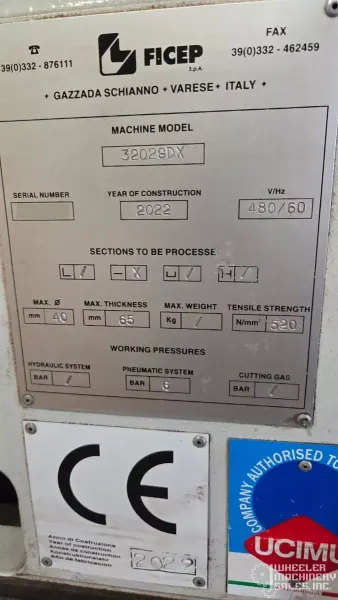 2022 FICEP Energy 3202GDX Beam/Drill Lines #8391