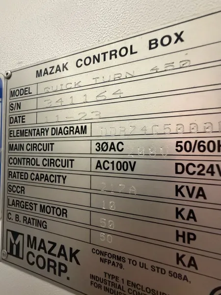 Mazak Quick Turn 450 CNC Lathe