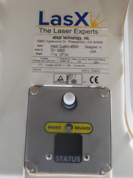 Adept Quattro s650 4-Axis High Speed Robots (2) with Adept SmartController CX- Auction Item