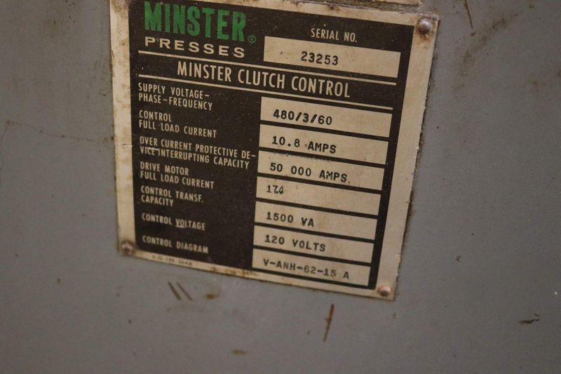 60 TON MINSTER MODEL P2-60 SSDC PRESS STOCK: 72978