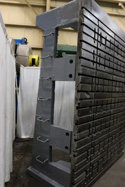 90' WIDE x 120' HIGH T-SLOTTED ANGLE PLATE: STOCK #69283