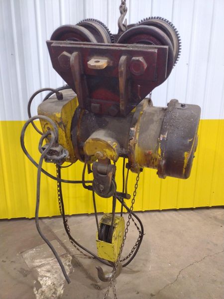5 TON 10,000 LBS BOBCAT POWER CABLE HOIST WITH TROLLEY: STOCK #18937
