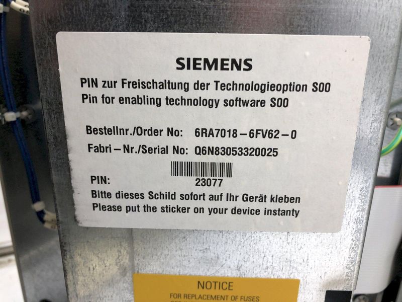 SIEMENS SIMOREG 6RA7018-6FV62-0-Z DC-CONVERTER: STOCK #18076