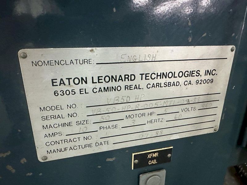 Eaton Leonard VB50HP 5/8″ CNC Tube Bender