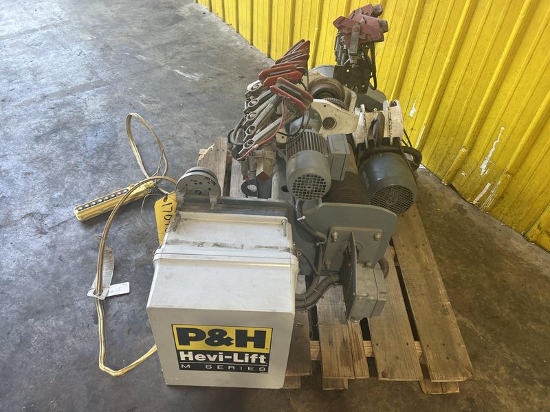 2 TON P&H "HEVI-LIFT SERIES M" POWERED CABLE HOIST WITH POWER TROLLEY: STOCK #17098