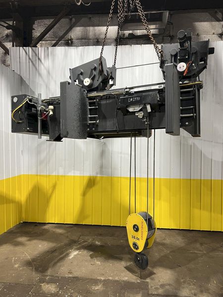 17.5 TON (2014) KONE-CRANES MODEL #CXT60410160P75GGN0S SINGLE GIRDER OVERHEAD CRANE HOIST & TROL