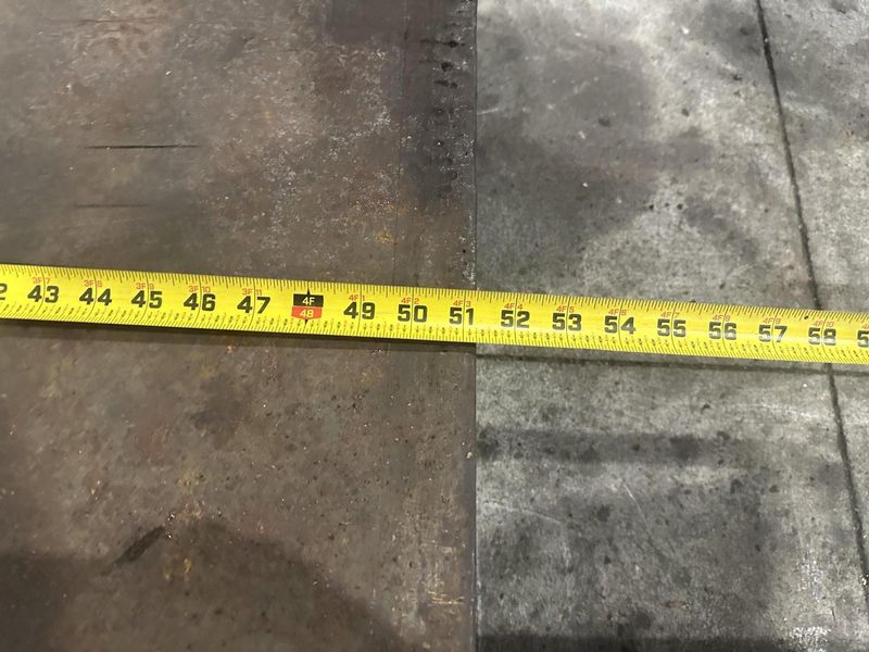 114" X 51" X 7" HIGH STEEL LAYOUT RISER PLATE: STOCK #23182