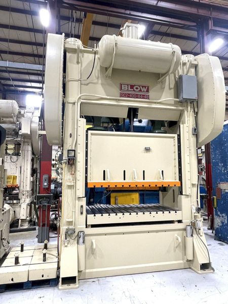 400 ton Blow SC2-400-84-48 Used Straight Side Mechanical Metal Stamping Press For Sale, Year 198