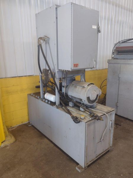 20,000 LB 10 TON X 48" RED BUD (RBI) MOTORIZED COIL REEL / UNCOILER & STRAIGHTENER FEED LINE: ST