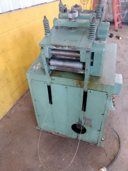 9.8" X .059" AIDA MODEL #LM-2532 9 ROLL POWERED COIL STRIP STRAIGHTENER: STOCK 14441