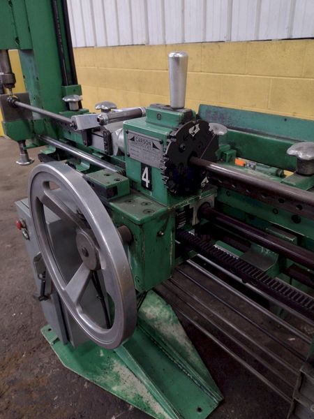 4-1/8" X 48" CARSON MODEL CHP-1H TUBE END PUNCH FORMING MACHINE: STOCK 17891
