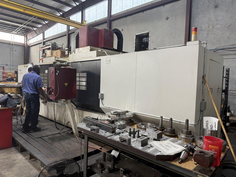 OKK, MODEL KCV 800 CNC VERTICAL MACHINING CENTER, 120" X, 33" Y, 28" Z, 40 ATC, 12,0000 RPM, 200