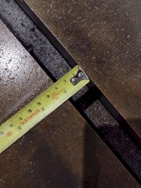 129" X 72" X 14" HIGH T-SLOTTED LAYOUT TABLE / BOLSTER PLATE: STOCK #22373