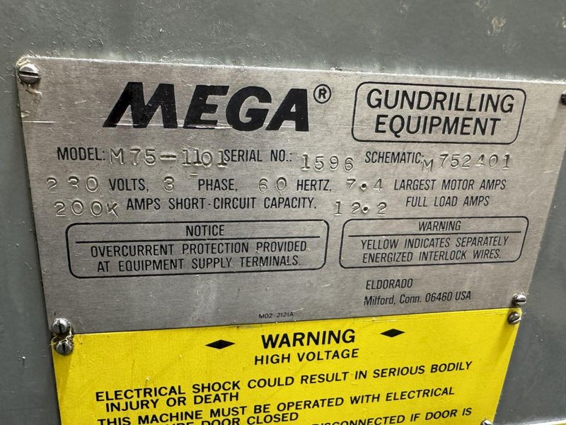 ¾” x 30” 2-Spindle Eldorado Mega Model M-75-1041 Precision Deep Hole Gun Drill with Counter Rota
