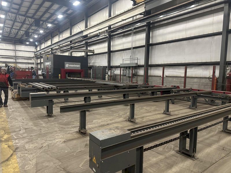 41" X 18" VOORTMAN BEAM LINE, VB1050 SAW,  V630DRILL & V808 PLASMA COPER ROBOT, NEW 2016: STOCK