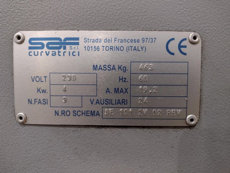 2" x 2" x 3/8" TAURING MODEL #SAF DS60 HYDRAULIC ANGLE ROLL BENDER, NEW 2003: STOCK #22814